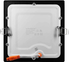 LED панел GRID, черен, 12W, 4000K