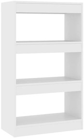 811655 vidaXL Библиотека/разделител за стая бяла 60x30x103 см инженерно дърво