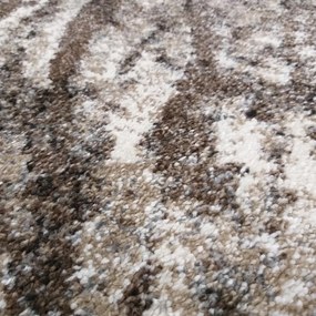Практичен килим за хол с фин вълнообразен десен в неутрални цветове Ширина: 120 см | Дължина: 170 см