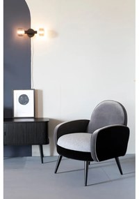 Черен скрин с чекмеджета и плъзгащи се врати Barbier - Zuiver