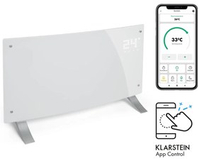 Klarstein Bornholm Curved Smart, конвекционен нагревател, 2000 W, регулиране с приложение, бял