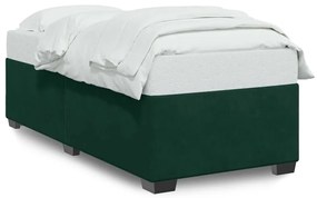 3284598 vidaXL Рамка за легло без матрак, тъмнозелена, 80x200 см, кадифе