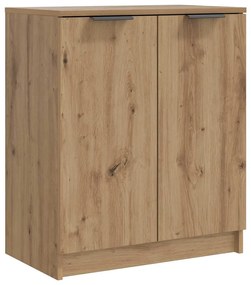 856990 vidaXL Шкаф за обувки дъб артизан 59x35x70 см инженерна дървесина