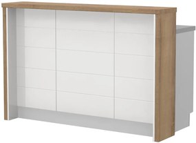 Островна кухненска пейка Hudson-Length: 150 cm.-White-White Marble