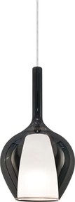 Ideal Lux - Подвесен полилей на кабел KALIQUE 1xE27/42W/230V Ø 18 см димно-черен