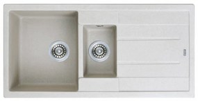 Кухненска мивка ICGS 8201 Gray, двойна, със сифон, 99.5x49.5см