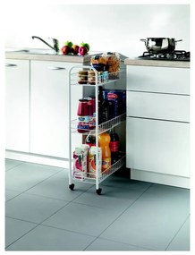 Триетажна подвижна стойка за баня , 23 x 84 cm Laundry - Metaltex