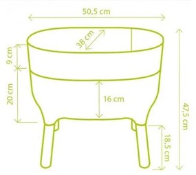 Пластмасов самонапояващ се съд за отглеждане на растения Urbalive – Plastia