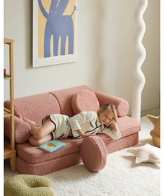 Розов детски диван от букле 132 cm Settee – Wigiwama
