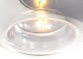 Интелигентен висящ аплик черен с опушено стъкло, включително 3 Wifi P45 - Busa