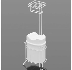Стояща поставка за тоалетна хартия TEKNO TEL MG-098WW , с кошче
