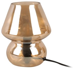 Светлокафява стъклена настолна лампа Стъкло, височина 18 cm - Leitmotiv