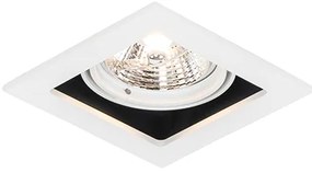 Комплект от 6 Квадратен вграден прожектор бял регулируем - Artemis 70