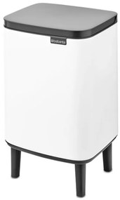Кош за боклук Brabantia Bo Small Hi 1006643, 7 л, Повдигнат, Плавно и безшумно отваряне, Противоплъзгаща основа, Бял