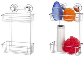 Етажерка за баня на две нива TEKNO TEL TR DM 256, 25х15х38 см, Вакуум, Сребрист