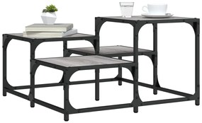 837750 vidaXL Кафе маса, сив сонома, 68x68x40 см, инженерно дърво