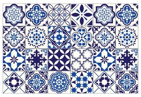 Комплект от 24 стикера за стена Decals Tiles , 10 x 10 cm Eusebio - Ambiance