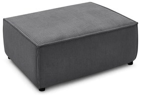 Тъмносива табуретка от велур Nihad - Bobochic Paris