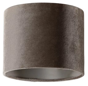 Кафяв кръгъл абажур от велур 18/18/14