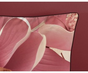 Розово-бежово единично удължено спално бельо от памучен сатен 140x220 cm Chaja – Descanso