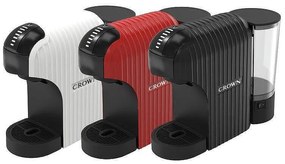 Еспресо машина 7в1 Crown CCM-1531W, 1400 W, 20 bar, 0.9 л, 7 адаптера, LED индикатори, Контрол дължината на кафето, Бял/черен