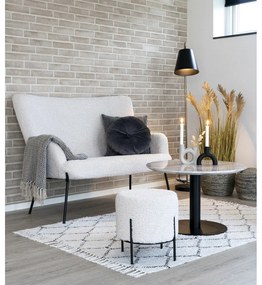 Бяло-черна кръгла масичка за кафе с мраморен плот 70x70 cm Bolzano - House Nordic