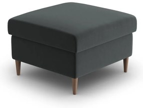 Тъмносива кадифена табуретка Kyoto – Cosmopolitan Design