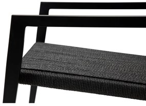 Черен фотьойл с тръстикова плетка Loop - DAN-FORM Denmark