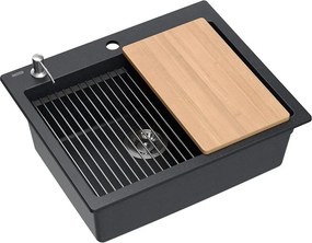 гранитна мивка KURT 110 Black Dotted