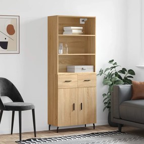 3200532 vidaXL Висок шкаф, дъб сонома, 69,5x34x180 см, инженерно дърво