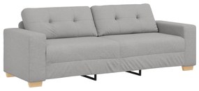 4105096 vidaXL 3-местен диван в облачно сив цвят, 180 см, текстил