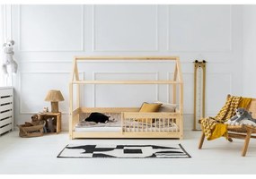 Детско легло тип къща от масивен бор в естествен цвят 90x190 cm Mila MBW – Adeko