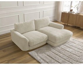 Бежов шенилов ъглов диван (десен ъгъл) Leonore – Bobochic Paris