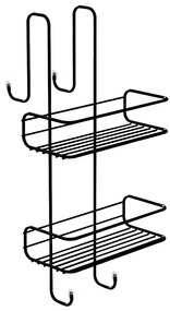 Gedy - Стенна полица за душ CHROM LINE 49x24 cm матово черно