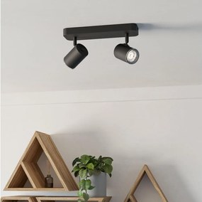 Eglo 300579 - Влагоустойчиво точково осветително тяло CONSUMA за баня 2xGU10/5W/230V IP44 черно