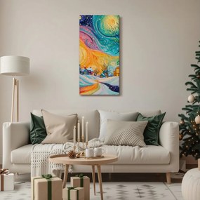 Картина на платно – Коледно утро над селото