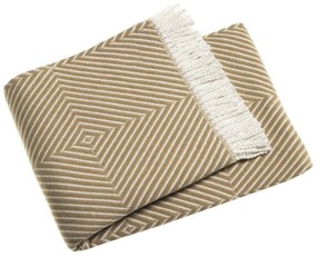 Кафяво каре със съдържание на памук , 140 x 180 cm Tebas - Euromant