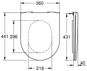 Тоалетен капак Grohe Soft Close Essence