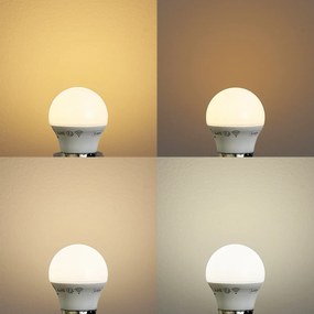 Комплект от 5 смарт E27 димируеми LED крушки P45 опал 4.9W 470 lm 2200-4000K