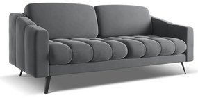 Сив кадифен диван 202 cm Nalu – Makamii