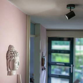 Интелигентен прожектор черен вкл. WiFi GU10 регулируем - Jeana