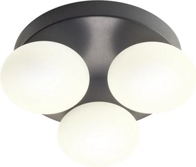 Redo 01-4308 - LED таванно осветително тяло за баня OVUM 3xLED/5W/230V IP44 черно