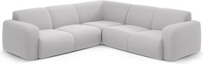 Светлосив ъглов диван от букле (променлив/L форма) Molino – Micadoni Home