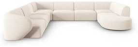 Кремав ъгъл U-образен диван, ляв ъгъл Shane - Micadoni Home