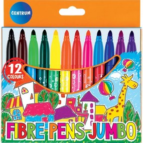 Флумастери Jumbo Centrum 80782, 12 цвята