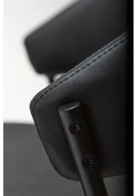 Черен трапезен стол от имитация на кожа Zone – DAN-FORM Denmark