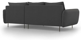 Тъмносив ъглов диван , десен ъгъл Vienna - Cosmopolitan Design