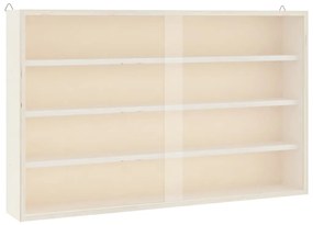 4017386 vidaXL Дървена колекционерска витрина с врати 60x8,5x37 см