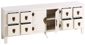 Бял нисък скрин 130x50,5 cm Oriente – Ixia