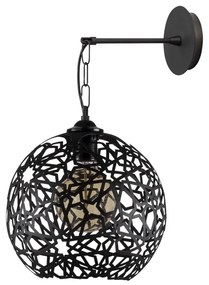 Черна стенна лампа ø 25 cm Fellini – Opviq lights